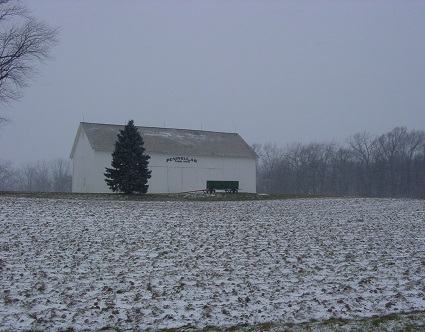 Peninsular Farms in the Snow